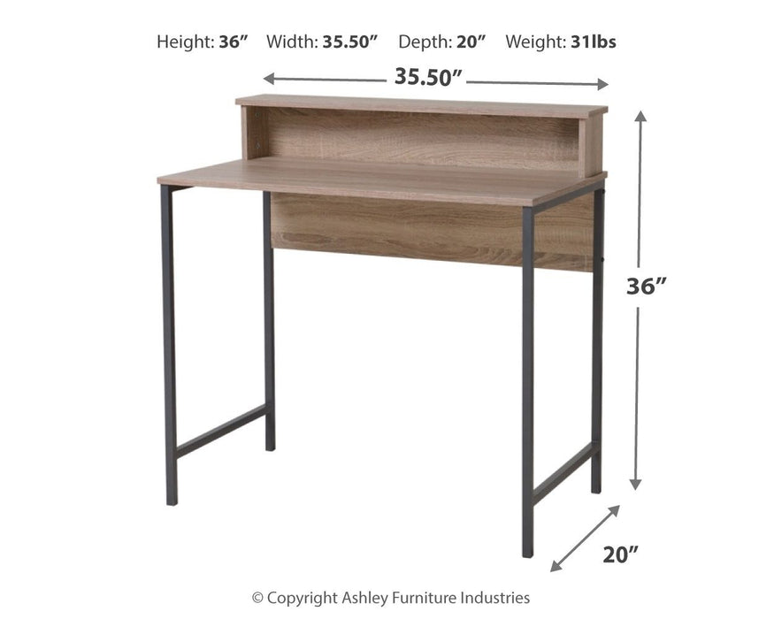 Titania - Light Brown / Gunmetal - Home Office Small Desk