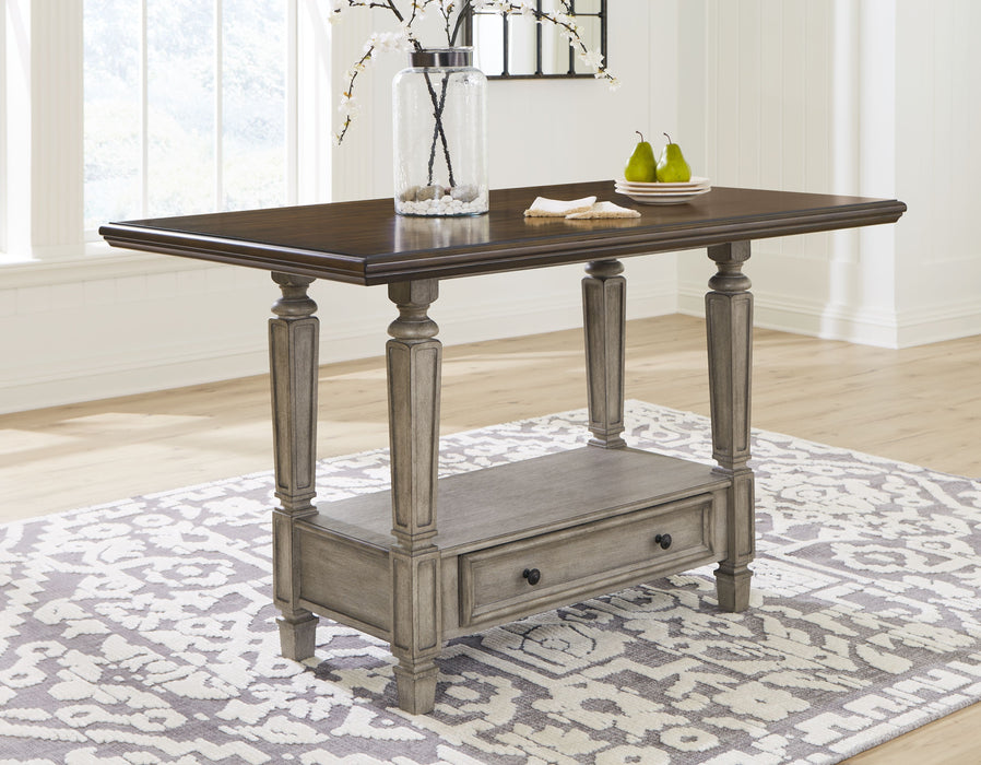 Lodenbay - Antique Gray - Rectangular Dining Room Counter Table