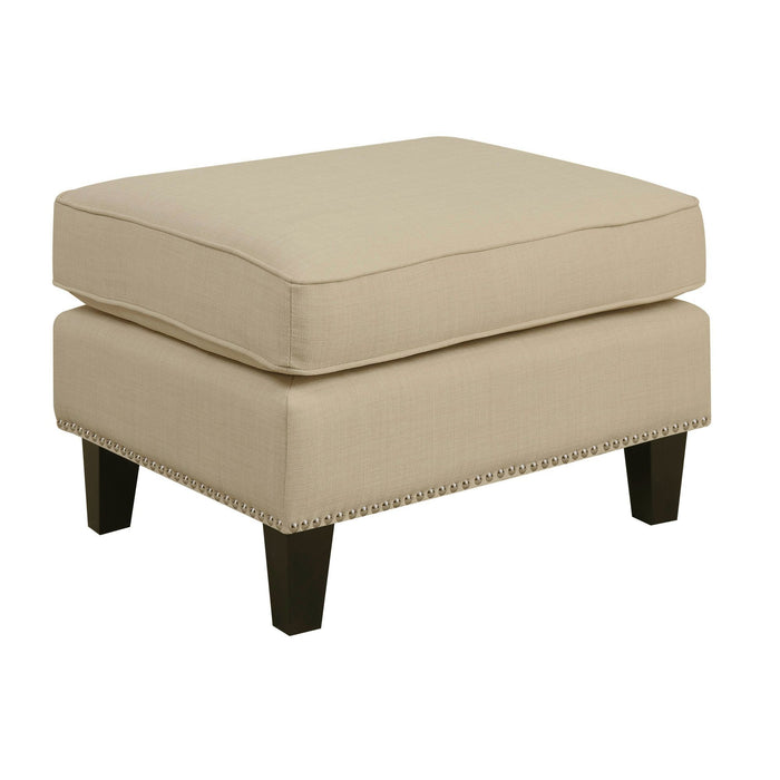 Erica - 497 Ottoman (ISTA 3 Packaging) - Chrome Nail Heirloom Natural