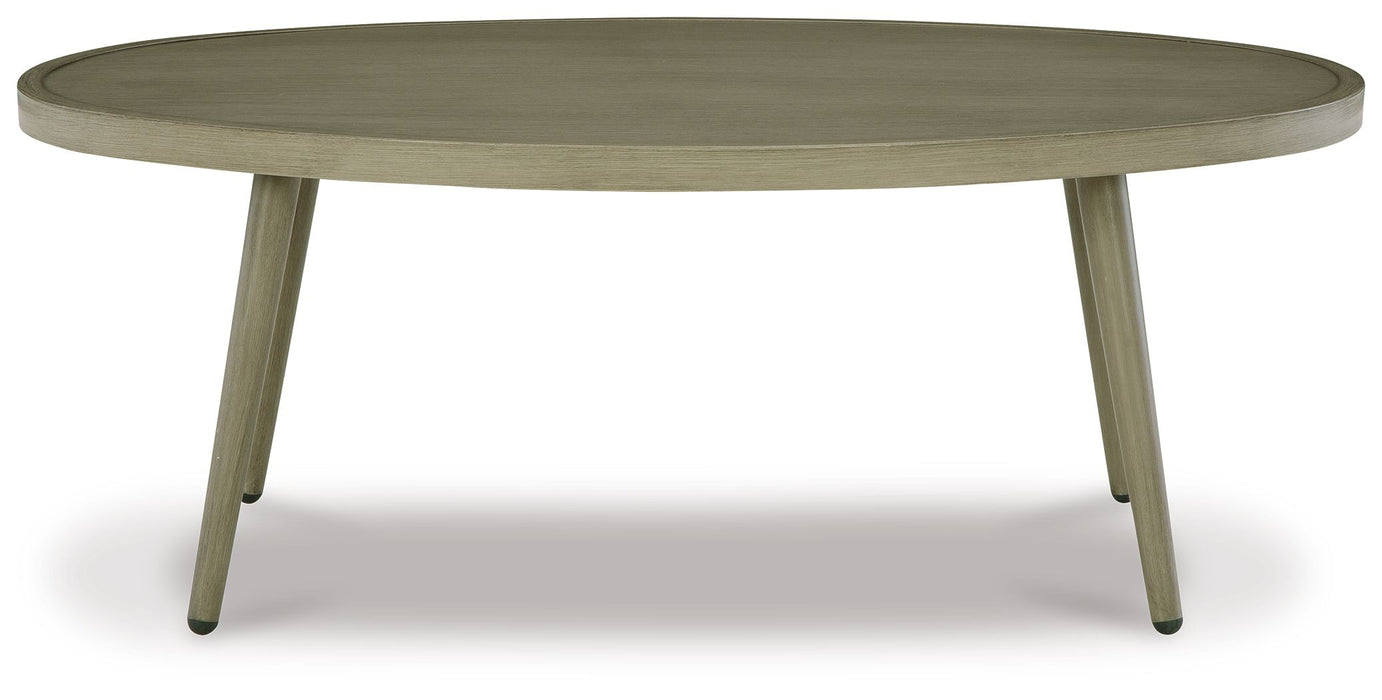 Swiss Valley - Beige - Oval Cocktail Table