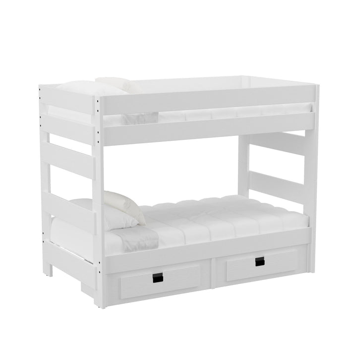 Cali Kids - Complete Twin Over Twin Bunk With Trundle - White